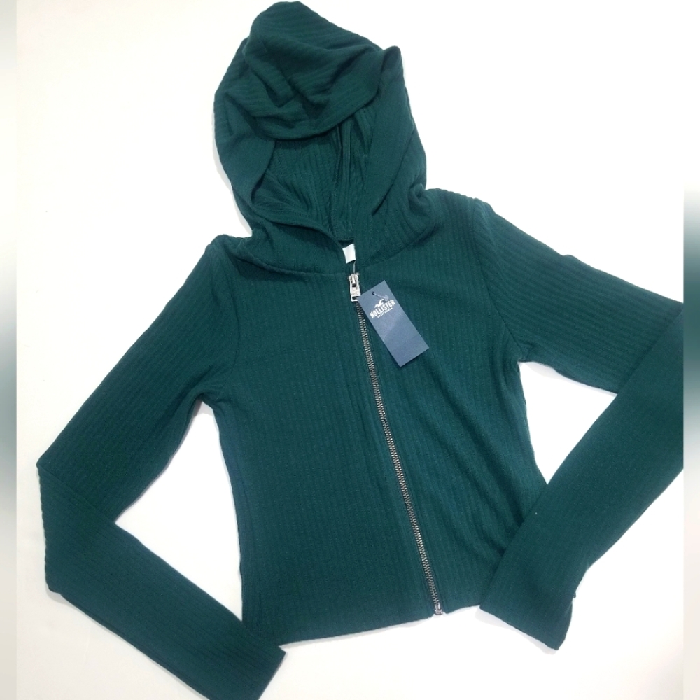Hollister Green hoodie xs